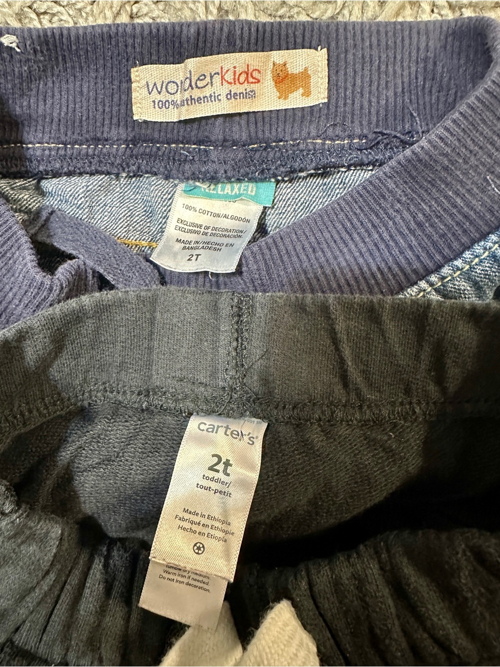 Wonderkids Denim Pull-On Jeans in Navy and Blue - Picture 15 of 16